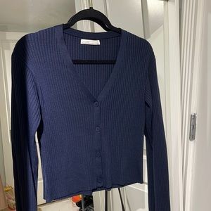 Oak + fort Navy blue cardigan